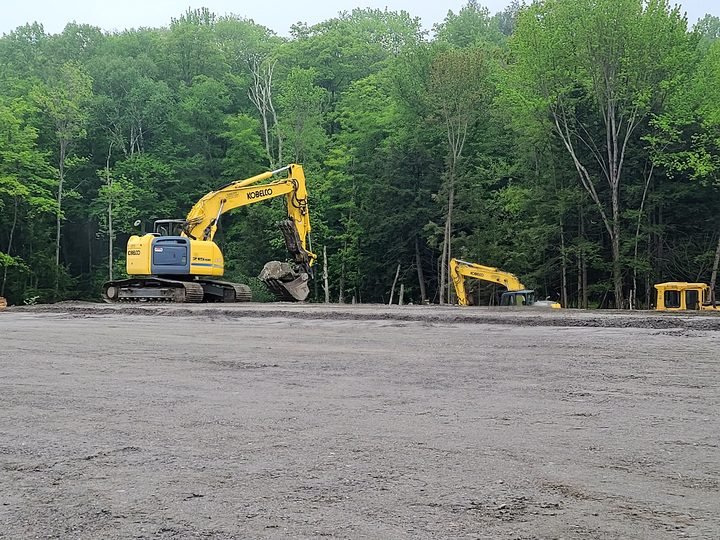 Grading and preparation for construction on a Muskoka property
