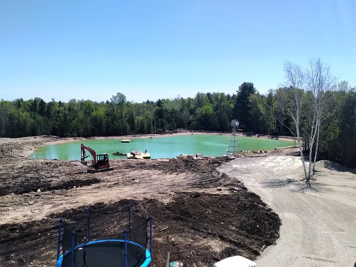 Earthmoving and grading around a property